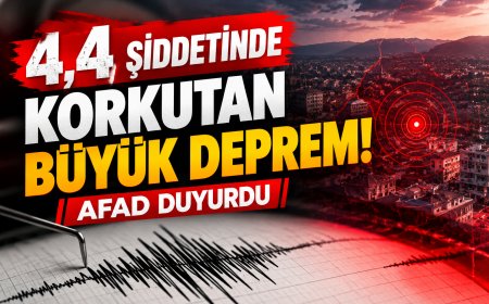 4,4 Şiddetinde Korkutan Büyük Deprem! AFAD Duyurdu