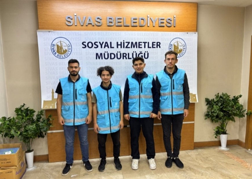 Sivas’ta Gönüllü Gençlerden İhtiyaç Sahibi Ailelere Anlamlı Destek